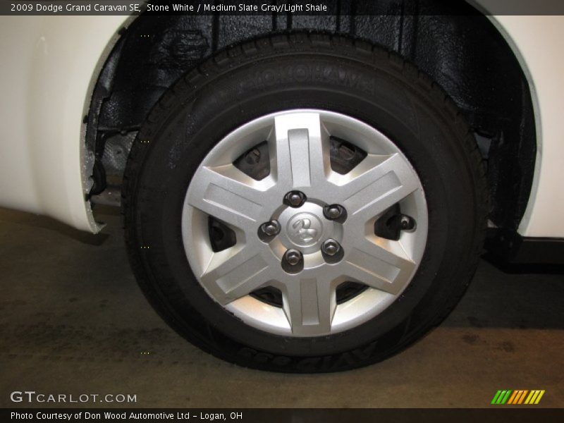 Stone White / Medium Slate Gray/Light Shale 2009 Dodge Grand Caravan SE