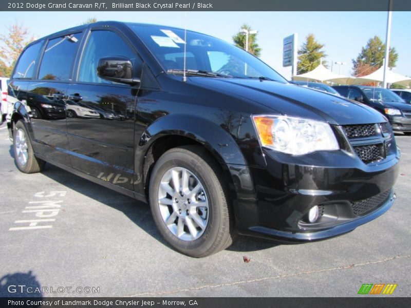 Brilliant Black Crystal Pearl / Black 2012 Dodge Grand Caravan R/T