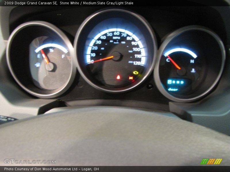 Stone White / Medium Slate Gray/Light Shale 2009 Dodge Grand Caravan SE