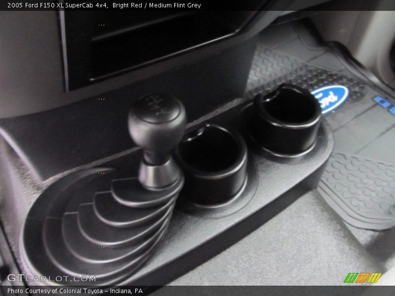Bright Red / Medium Flint Grey 2005 Ford F150 XL SuperCab 4x4