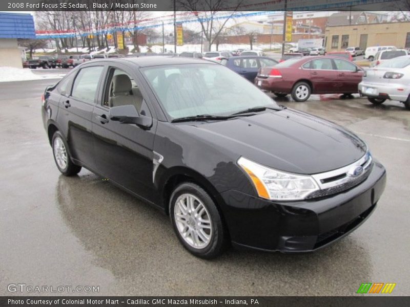 Black / Medium Stone 2008 Ford Focus SE Sedan