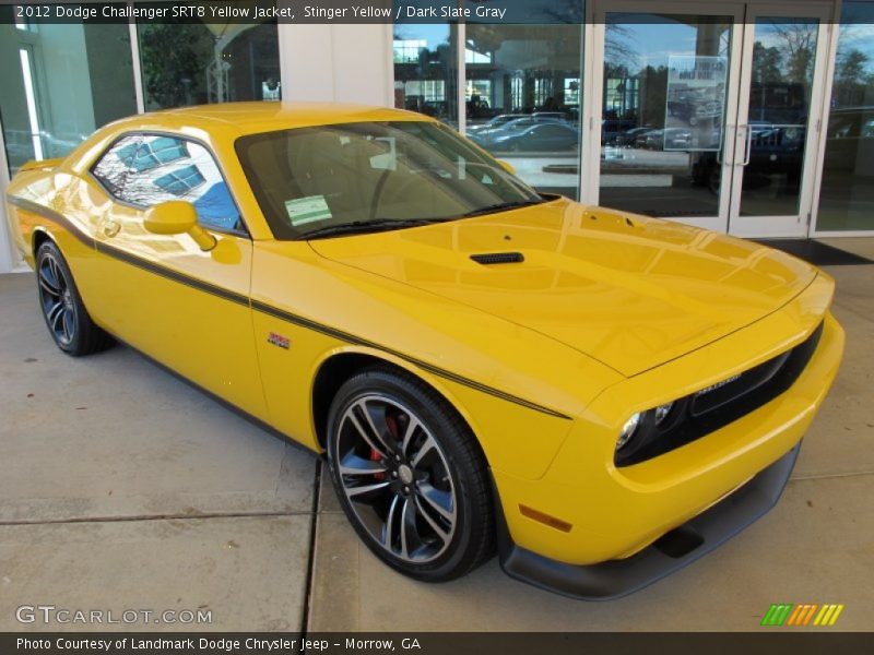 Front 3/4 View of 2012 Challenger SRT8 Yellow Jacket