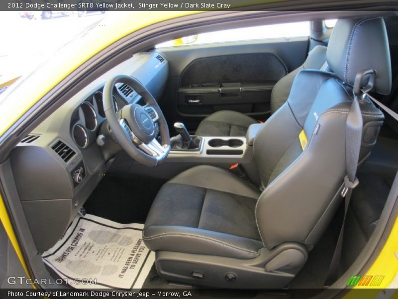  2012 Challenger SRT8 Yellow Jacket Dark Slate Gray Interior