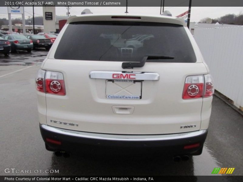 White Diamond Tintcoat / Cashmere 2011 GMC Acadia SLT AWD
