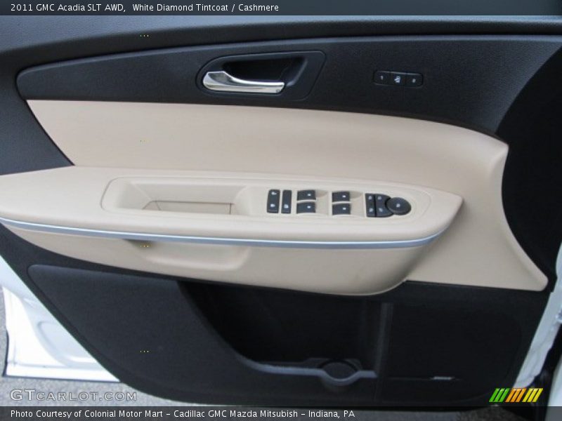 White Diamond Tintcoat / Cashmere 2011 GMC Acadia SLT AWD