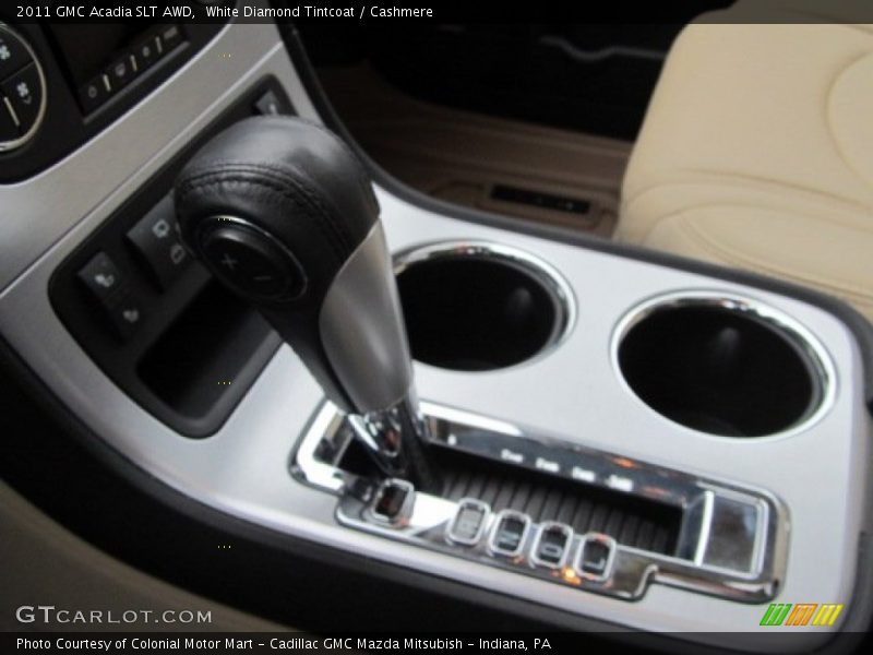 White Diamond Tintcoat / Cashmere 2011 GMC Acadia SLT AWD