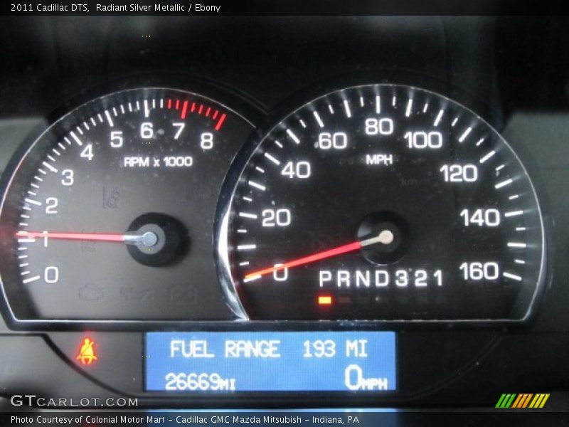 Radiant Silver Metallic / Ebony 2011 Cadillac DTS