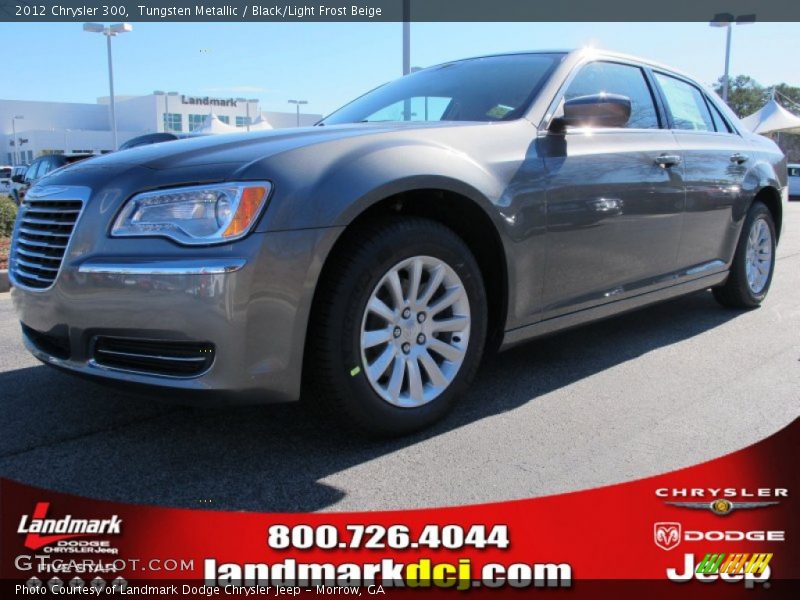 Tungsten Metallic / Black/Light Frost Beige 2012 Chrysler 300