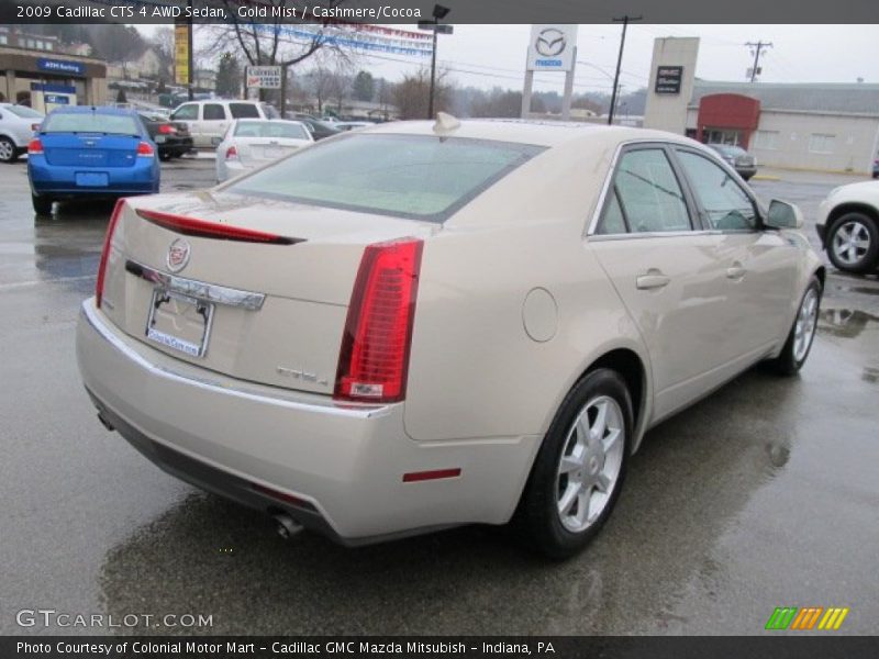 Gold Mist / Cashmere/Cocoa 2009 Cadillac CTS 4 AWD Sedan