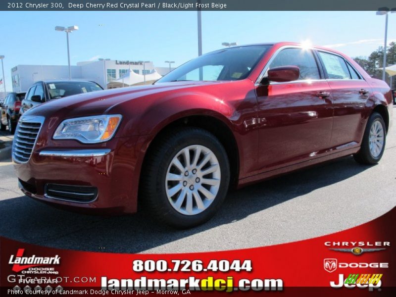 Deep Cherry Red Crystal Pearl / Black/Light Frost Beige 2012 Chrysler 300