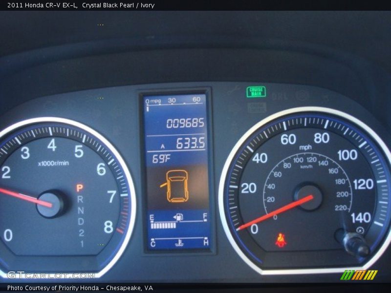 Crystal Black Pearl / Ivory 2011 Honda CR-V EX-L