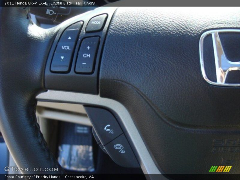 Crystal Black Pearl / Ivory 2011 Honda CR-V EX-L