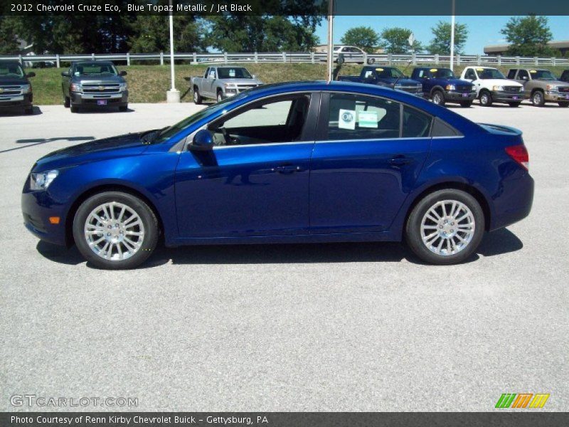 Blue Topaz Metallic / Jet Black 2012 Chevrolet Cruze Eco