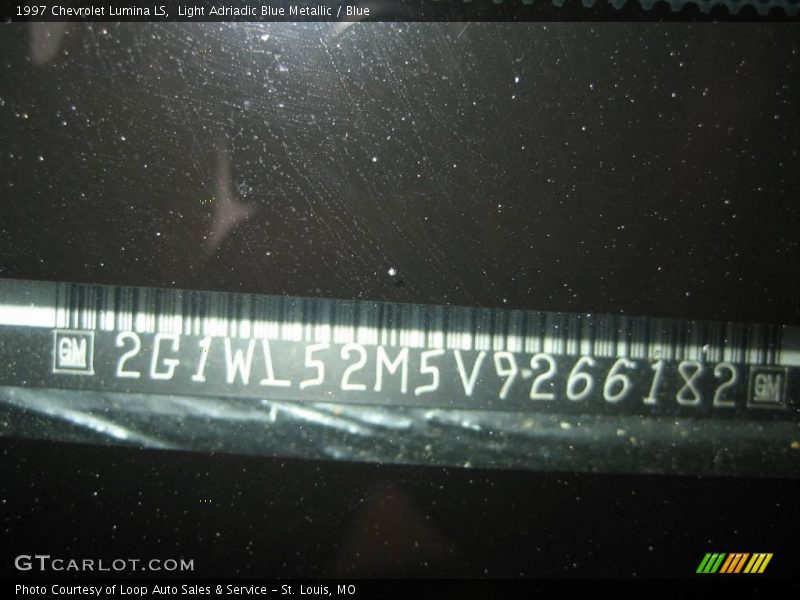 Light Adriadic Blue Metallic / Blue 1997 Chevrolet Lumina LS