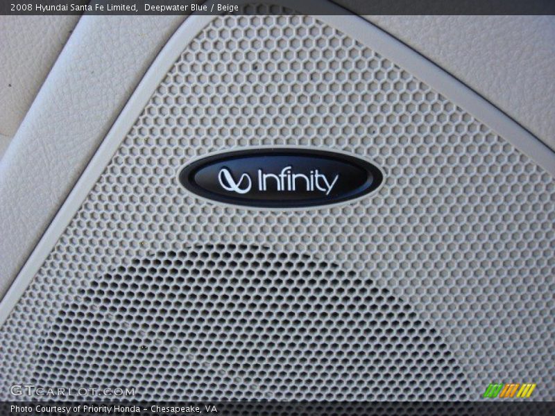 Deepwater Blue / Beige 2008 Hyundai Santa Fe Limited