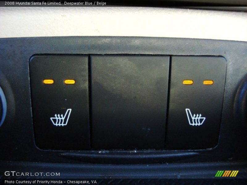 Deepwater Blue / Beige 2008 Hyundai Santa Fe Limited
