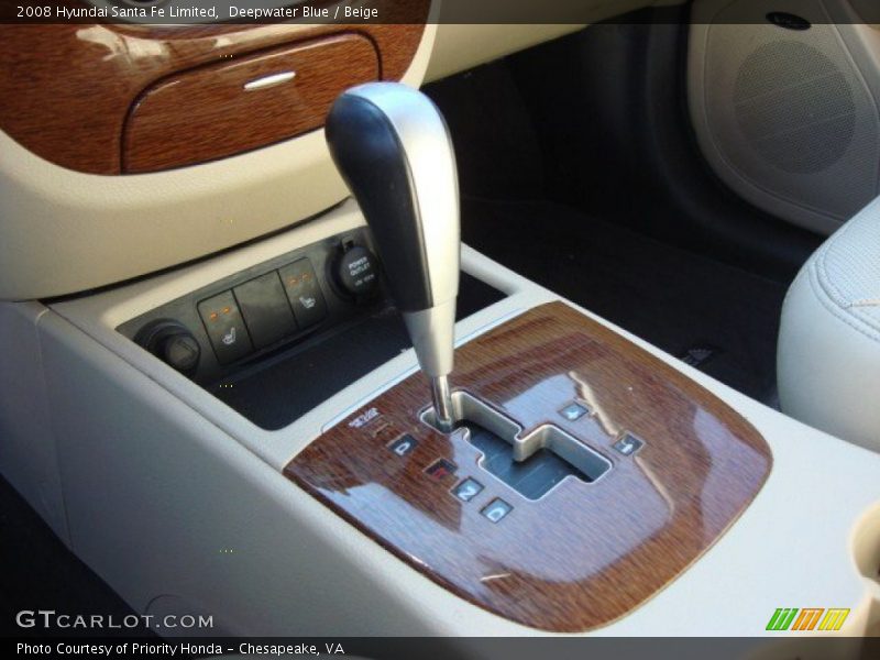 Deepwater Blue / Beige 2008 Hyundai Santa Fe Limited