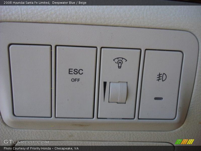 Deepwater Blue / Beige 2008 Hyundai Santa Fe Limited