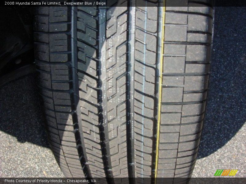 Deepwater Blue / Beige 2008 Hyundai Santa Fe Limited