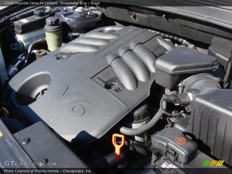 Deepwater Blue / Beige 2008 Hyundai Santa Fe Limited