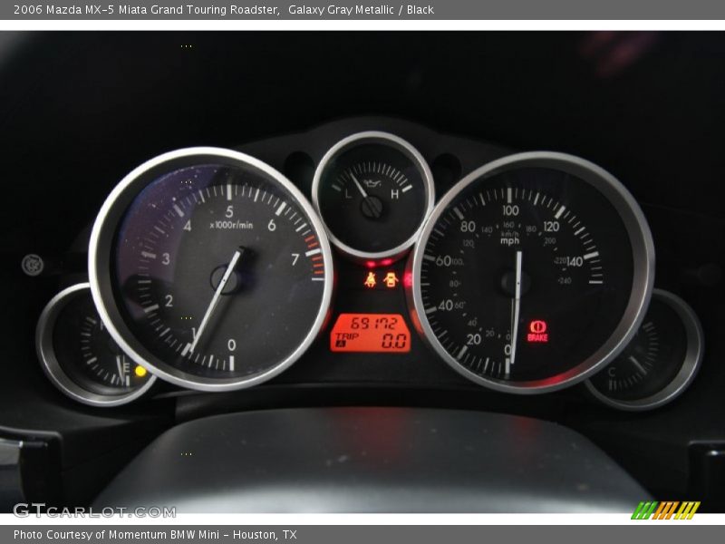 Galaxy Gray Metallic / Black 2006 Mazda MX-5 Miata Grand Touring Roadster