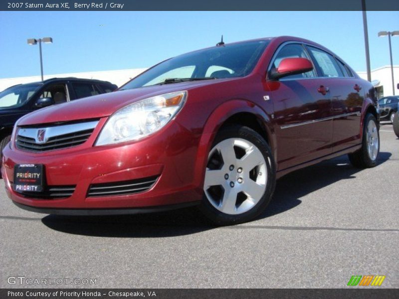 Berry Red / Gray 2007 Saturn Aura XE