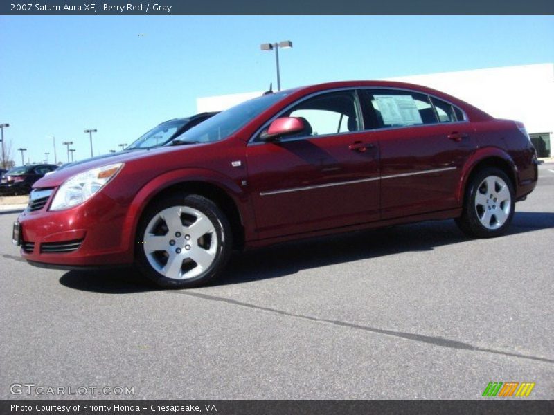 Berry Red / Gray 2007 Saturn Aura XE