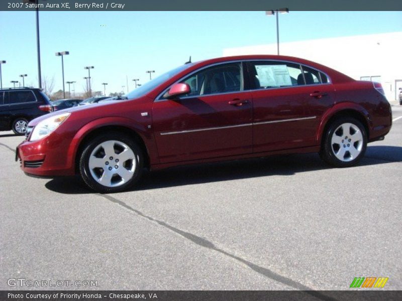 Berry Red / Gray 2007 Saturn Aura XE