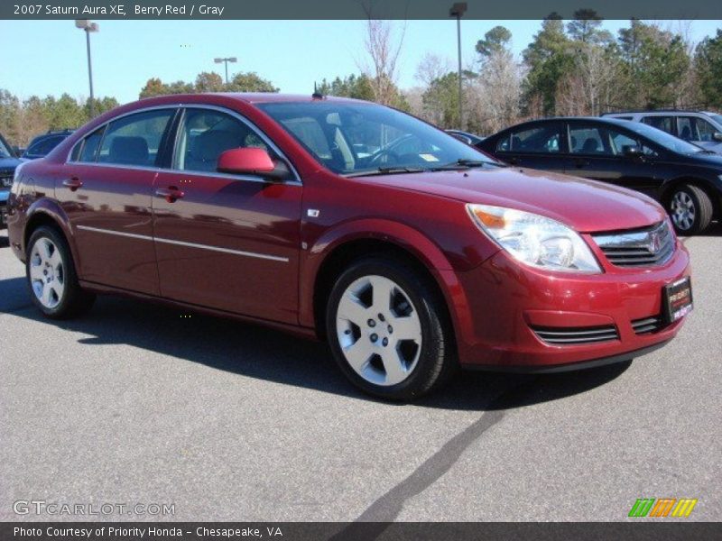 Berry Red / Gray 2007 Saturn Aura XE