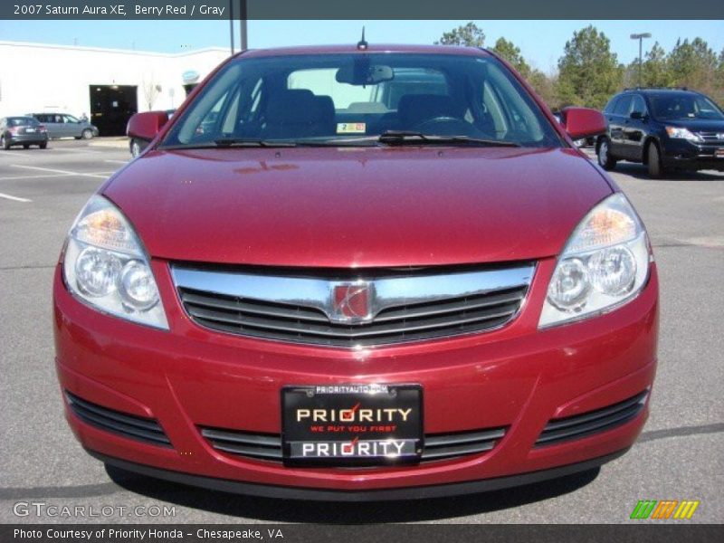 Berry Red / Gray 2007 Saturn Aura XE