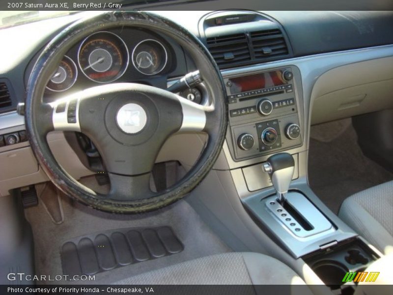 Berry Red / Gray 2007 Saturn Aura XE