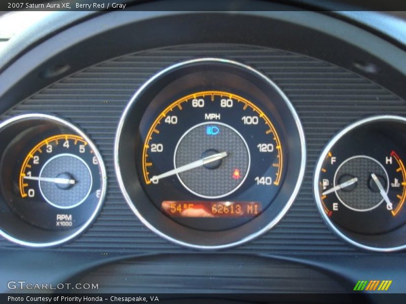 Berry Red / Gray 2007 Saturn Aura XE