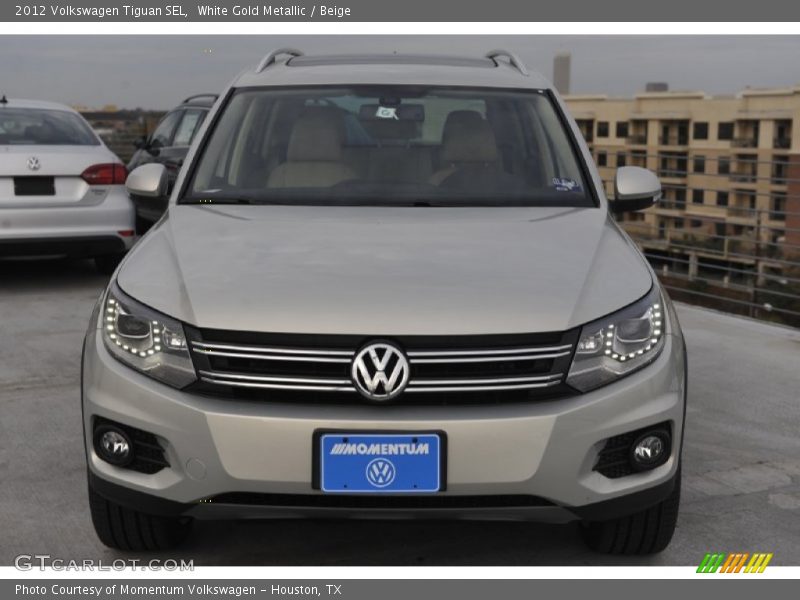 White Gold Metallic / Beige 2012 Volkswagen Tiguan SEL