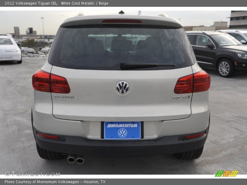 White Gold Metallic / Beige 2012 Volkswagen Tiguan SEL