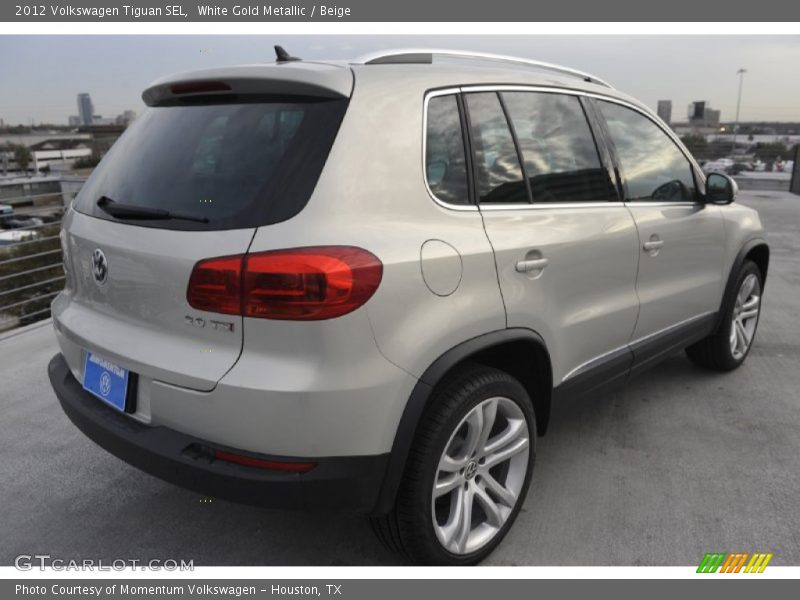 White Gold Metallic / Beige 2012 Volkswagen Tiguan SEL