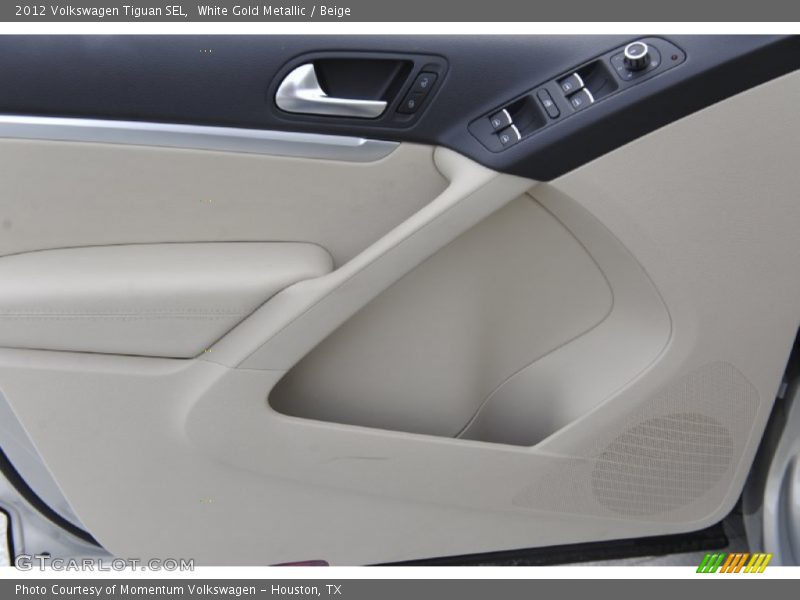 White Gold Metallic / Beige 2012 Volkswagen Tiguan SEL