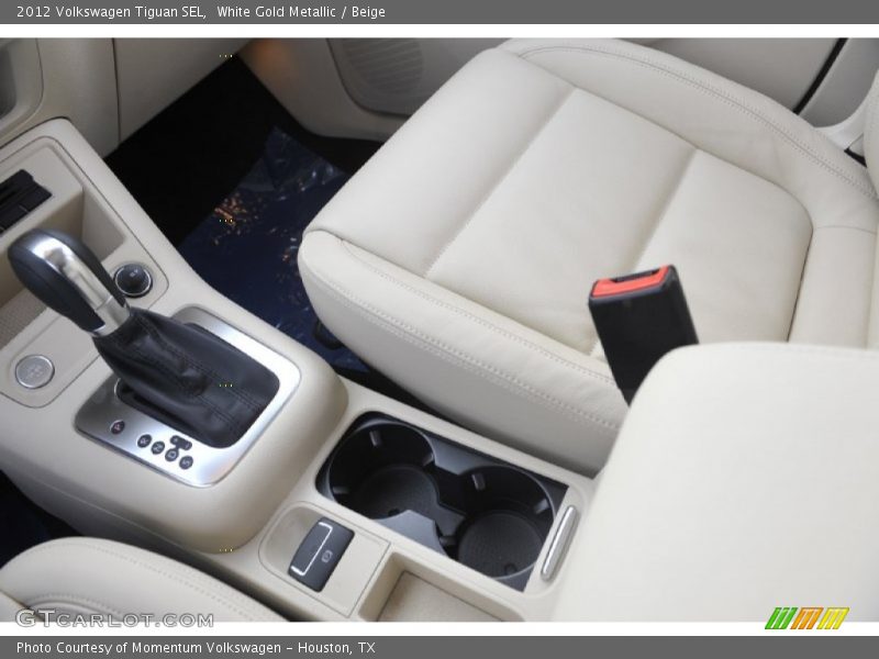 White Gold Metallic / Beige 2012 Volkswagen Tiguan SEL
