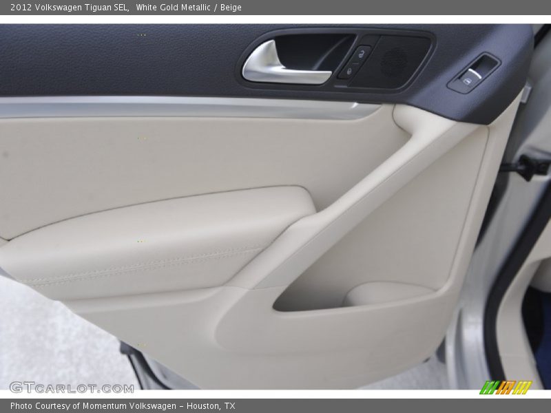 White Gold Metallic / Beige 2012 Volkswagen Tiguan SEL
