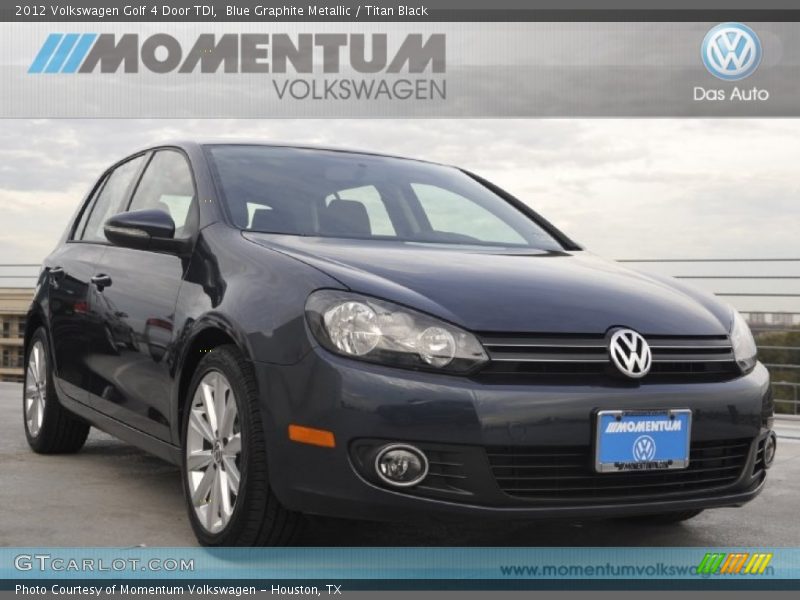 Blue Graphite Metallic / Titan Black 2012 Volkswagen Golf 4 Door TDI