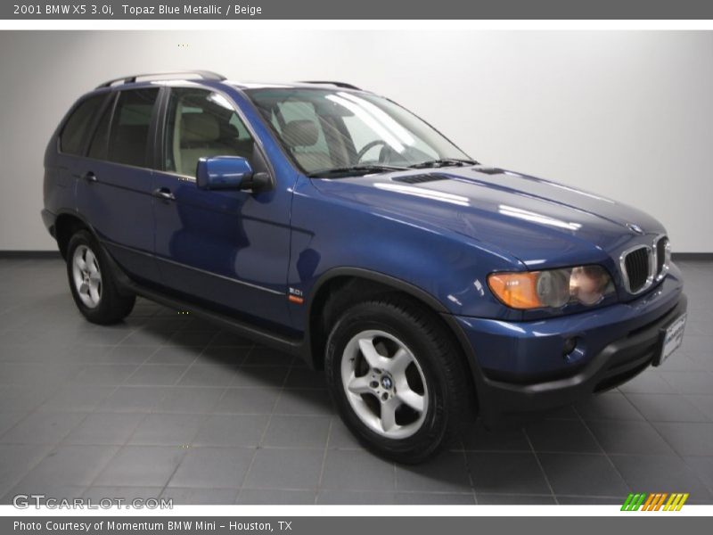 Topaz Blue Metallic / Beige 2001 BMW X5 3.0i