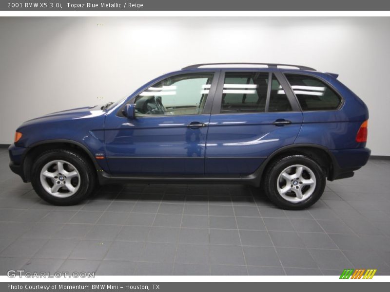 Topaz Blue Metallic / Beige 2001 BMW X5 3.0i
