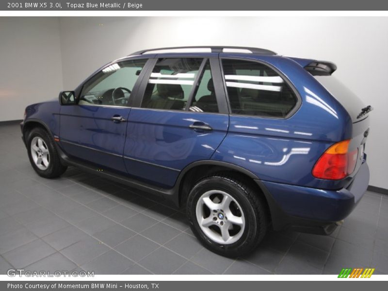 Topaz Blue Metallic / Beige 2001 BMW X5 3.0i