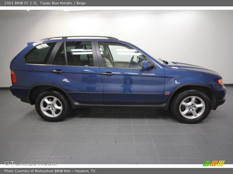 Topaz Blue Metallic / Beige 2001 BMW X5 3.0i