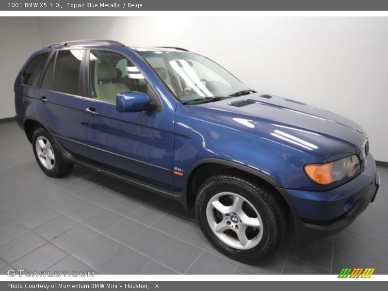 Topaz Blue Metallic / Beige 2001 BMW X5 3.0i