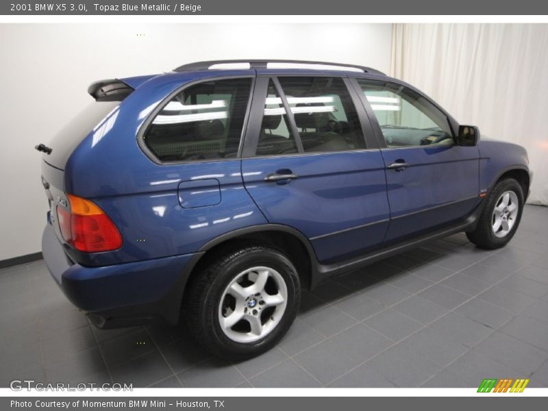 Topaz Blue Metallic / Beige 2001 BMW X5 3.0i