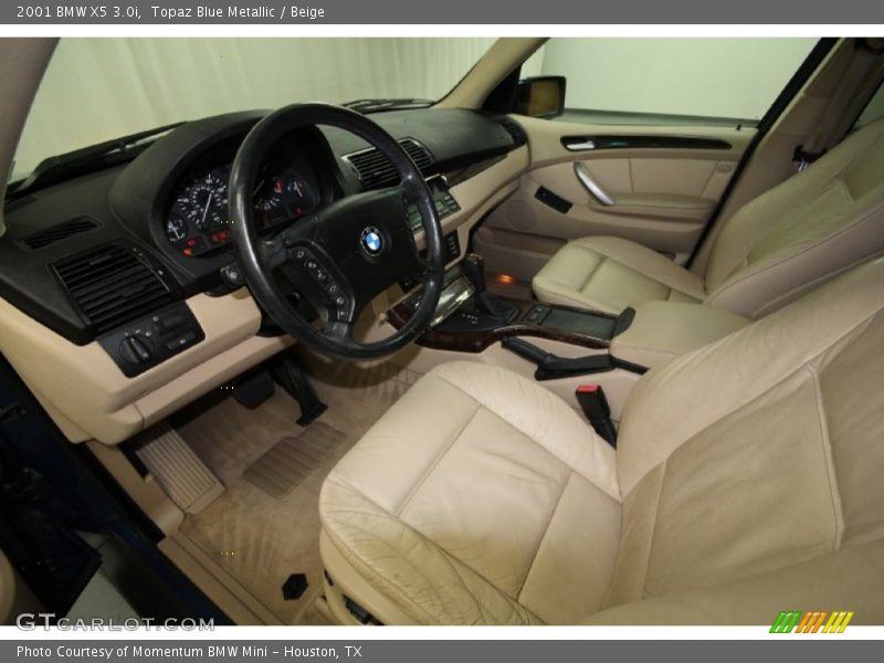 Topaz Blue Metallic / Beige 2001 BMW X5 3.0i