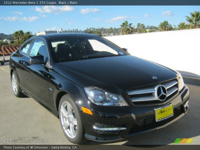 Black / Black 2012 Mercedes-Benz C 250 Coupe