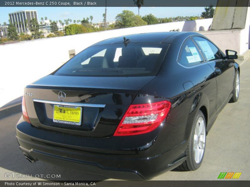 Black / Black 2012 Mercedes-Benz C 250 Coupe