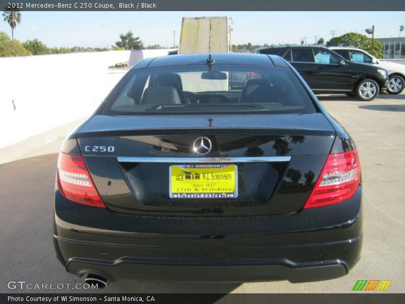 Black / Black 2012 Mercedes-Benz C 250 Coupe