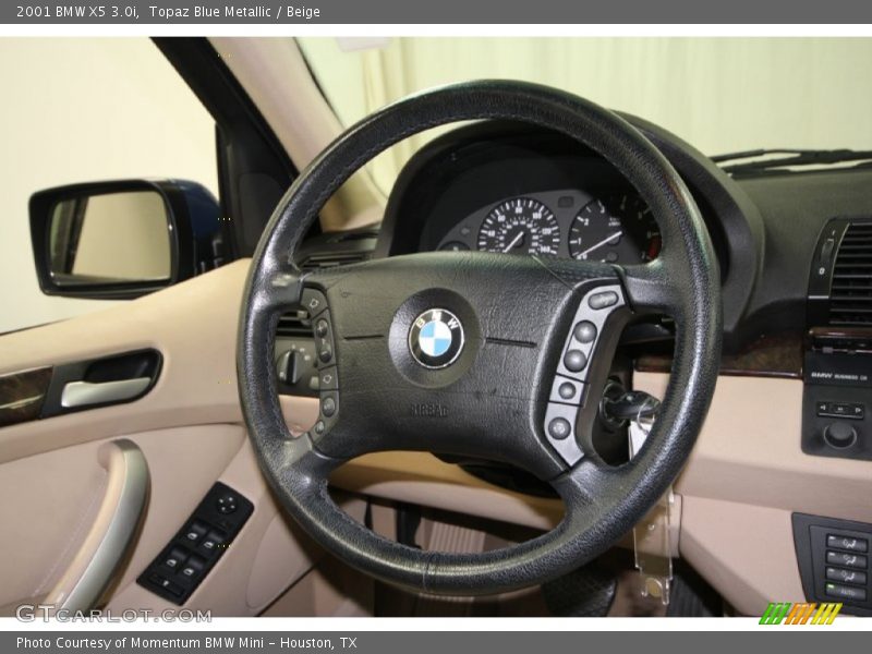 Topaz Blue Metallic / Beige 2001 BMW X5 3.0i
